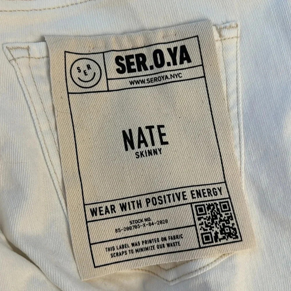 NATE SKINNY JEAN ARIZONA #153 SER.O.YA W30 L30 NWT Italian Designer Seroya - Picture 2 of 4